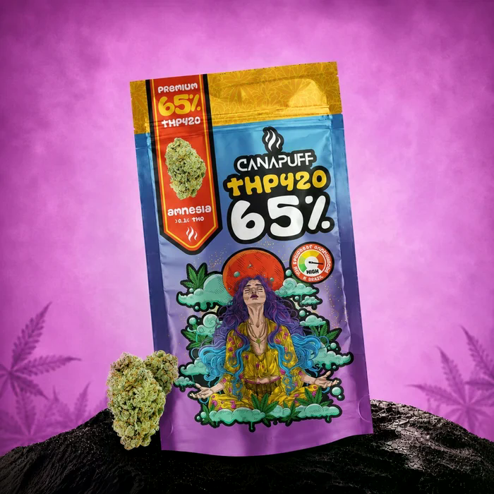 Canapuff THP420 Amnesia 65 Prozent Premium Cannabis Blüten – Originalverpackung