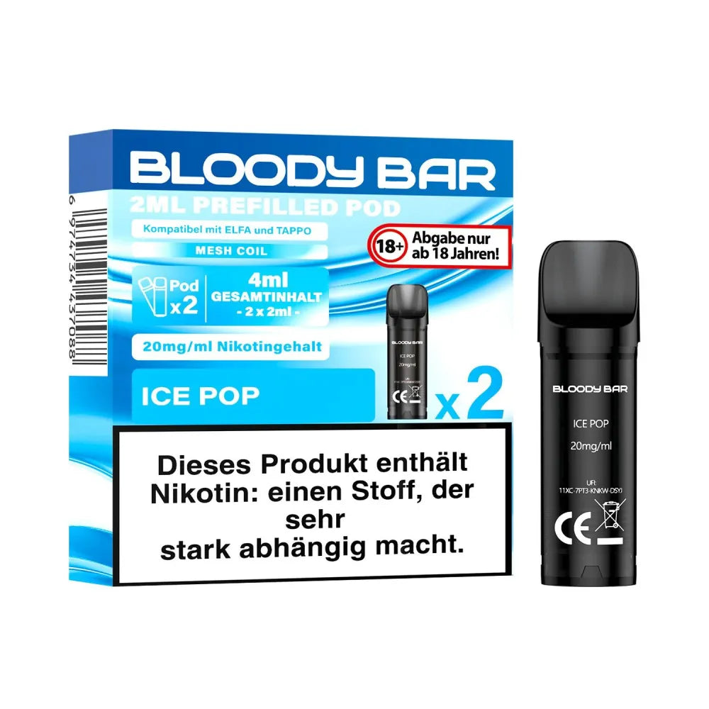Bloody Bar Prefilled Pods 20mg – Ice Pop