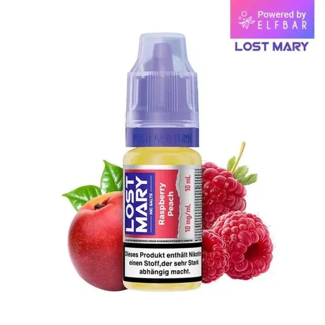 Lost Mary NicSalt Liquid 10ml / 20mg – Raspberry Peach