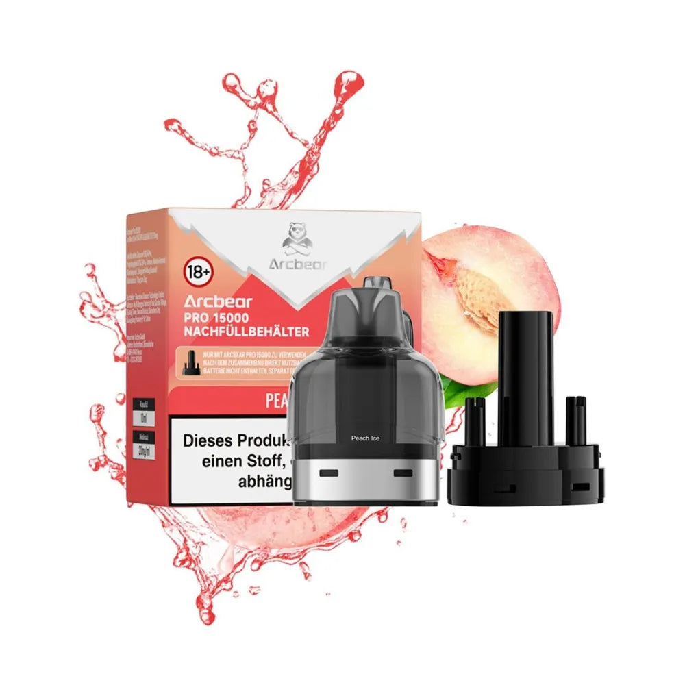 Arcbear Pro 15000 Nachfüllbehälter 10ml – Peach Ice