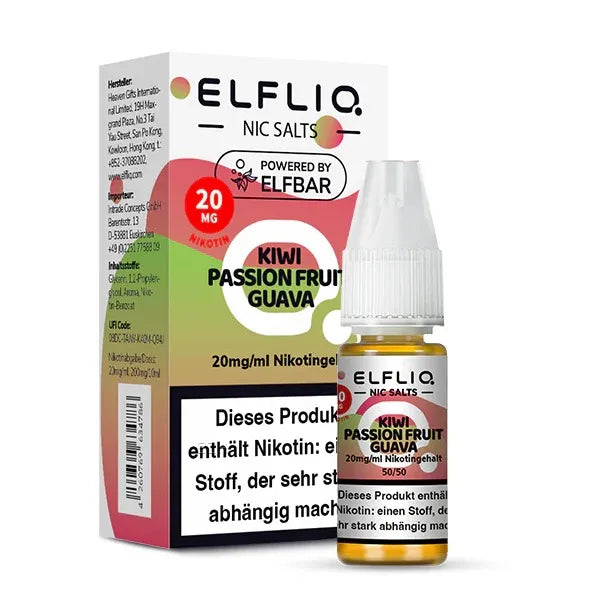 ELFLIQ NicSalt Liquid by ELFBAR – Kiwi Passion Fruit Guava 20mg