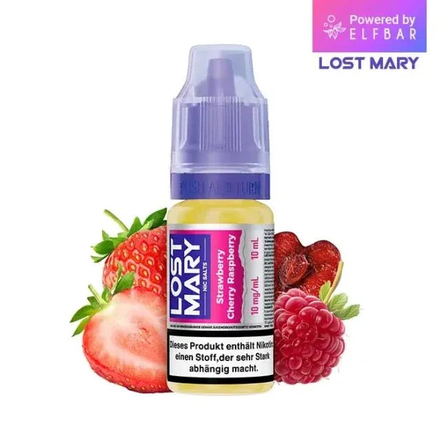 Lost Mary NicSalt Liquid 10ml / 20mg – Strawberry Cherry Raspberry