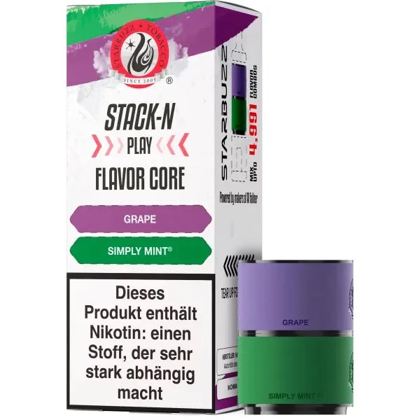 StarBuzz Stack-N-Play Pods 20mg – Grape + Simply Mint