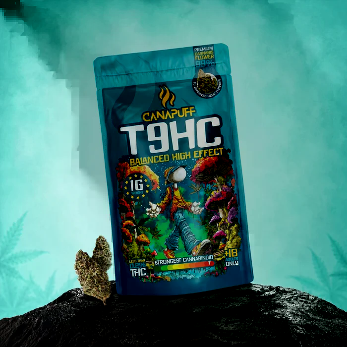 Canapuff T9HC Blue Widow 99 Prozent Premium Cannabis Blüten – Originalverpackung
