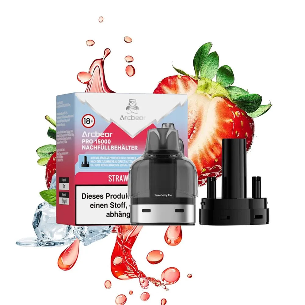 Arcbear Pro 15000 Nachfüllbehälter 10ml – Strawberry Ice