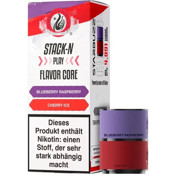 StarBuzz Stack-N-Play Pods 20mg – Blueberry Raspberry + Cherry Ice