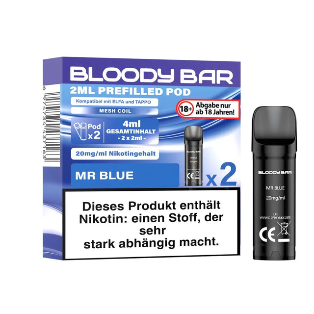 Bloody Bar Prefilled Pods 20mg – Mr Blue